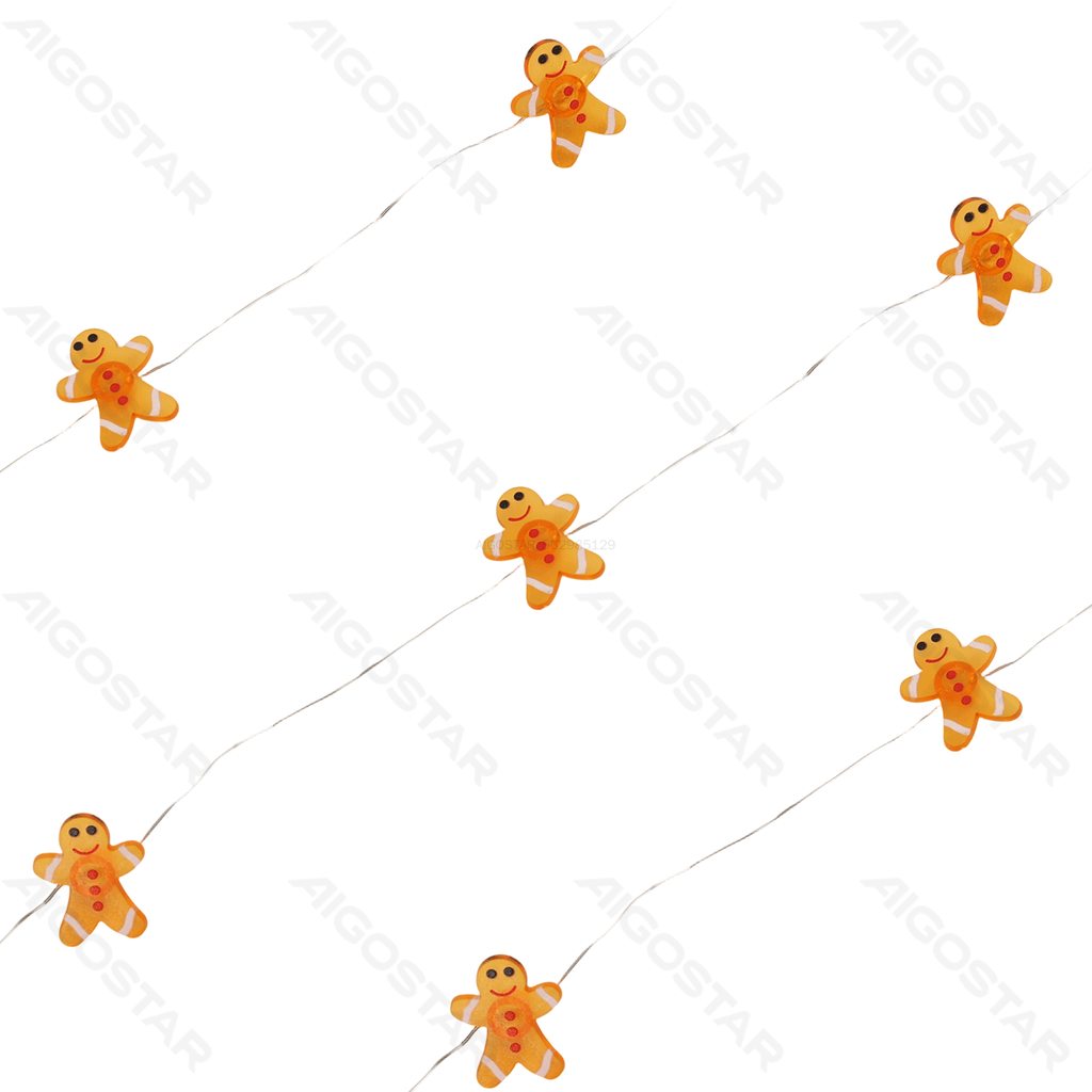 2AA batterij string lichten Lineaire peperkoekman Warm wit 2m IP20 Binnen