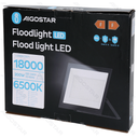 Aigostar LED Flood light Glass shade Black 200W 6500K 25cm