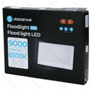 LED Flood Light with Glass Shade, Black, 100W, 6500K, 25cm