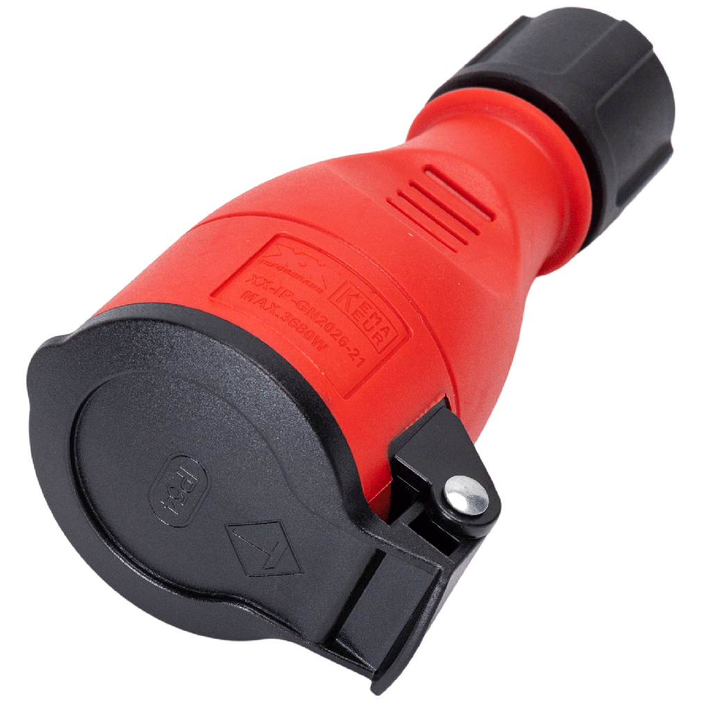 [B201034FL] Duits bedraadbaar waterbestendig stopcontact 16A rond