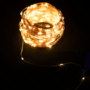 Plat koperdraad lichtsnoer op zonne-energie warm wit 2m+50m IP65