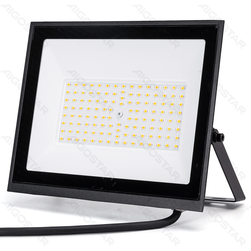 LED-Flutlicht mit Glasschirm, schwarz, 70 W, 4000 K, 25 cm