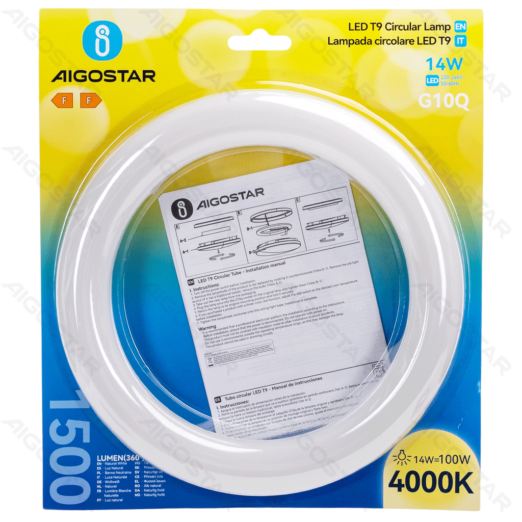 Tube circulaire LED T9 14W 4000K Φ225mm