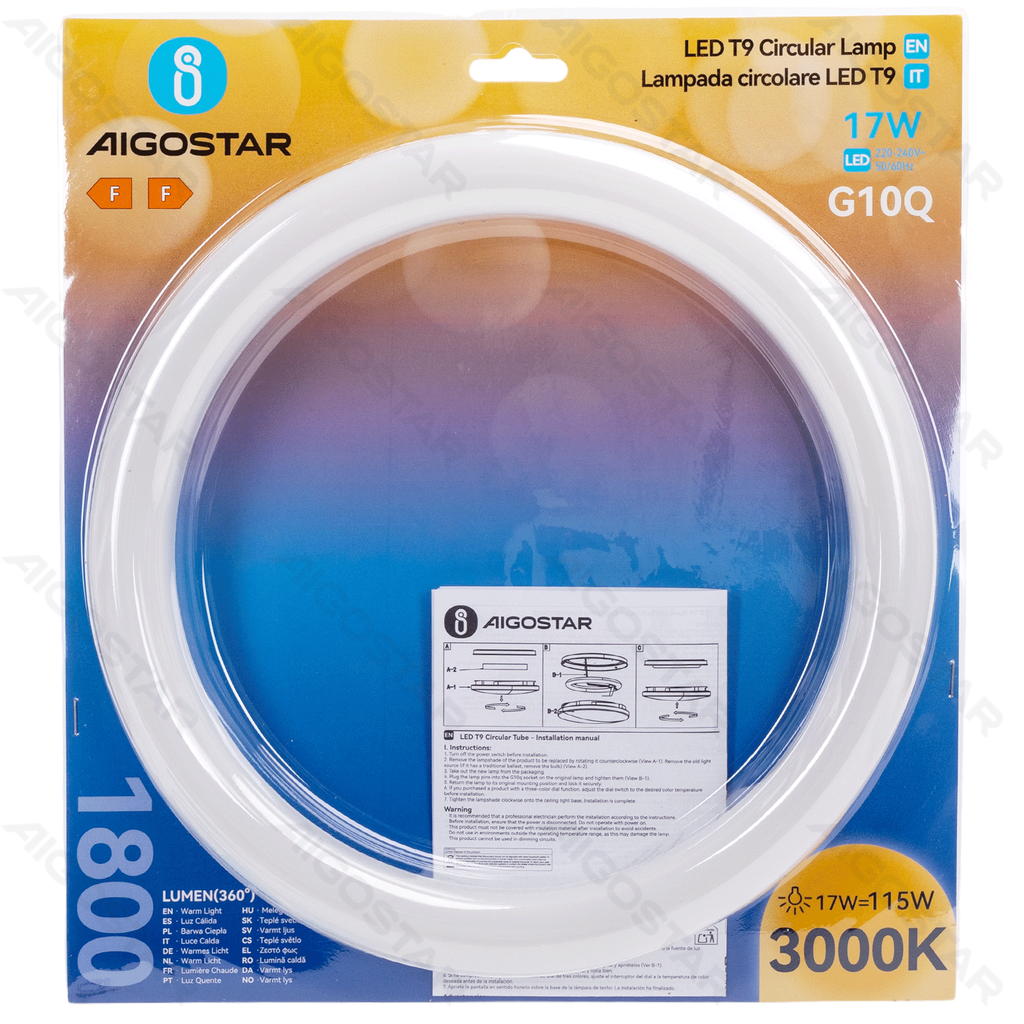 [B10104AAXA] LED T9 circular tube 17W 3000K Φ298mm