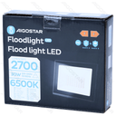 LED Flood Light with Glass Shade, Black, 30W, 6500K, 07 Series
