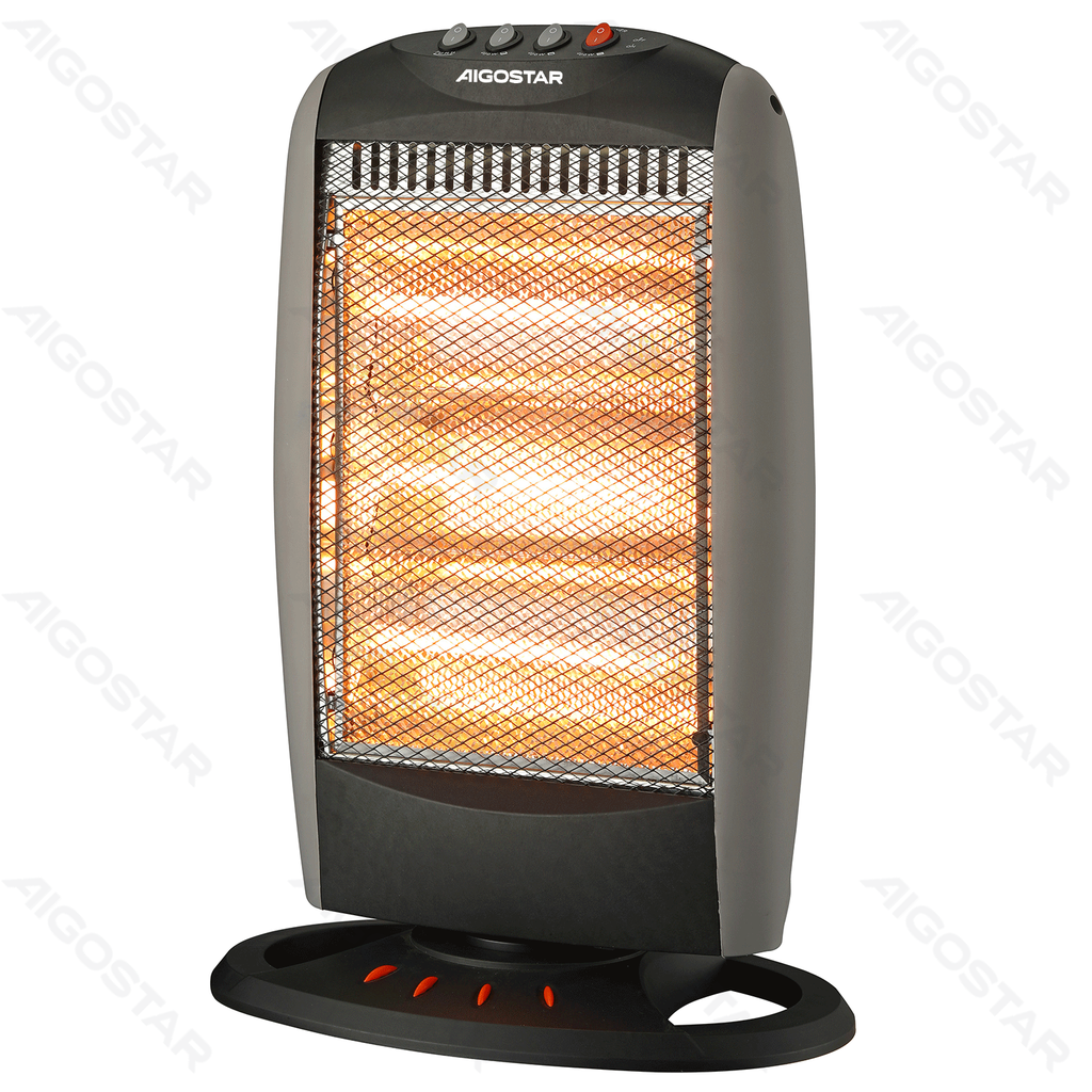 Halogeen Kachel 1200W Tuimelschakelaar met 3 standen en horizontale oscillatie