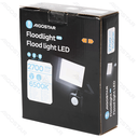 LED Flood light Glass shade Black 30W 6500K Sensor