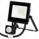 LED Flood light Glas Zwart 20W 6500K Sensor