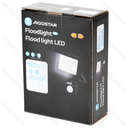 LED Flood light Glass shade Black 20W 6500K Sensor