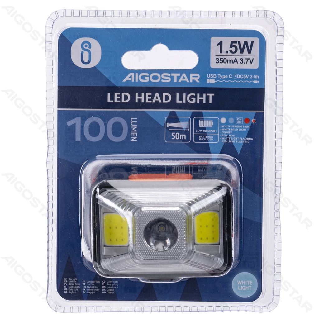 [B105011WD] Lampe frontale LED rechargeable