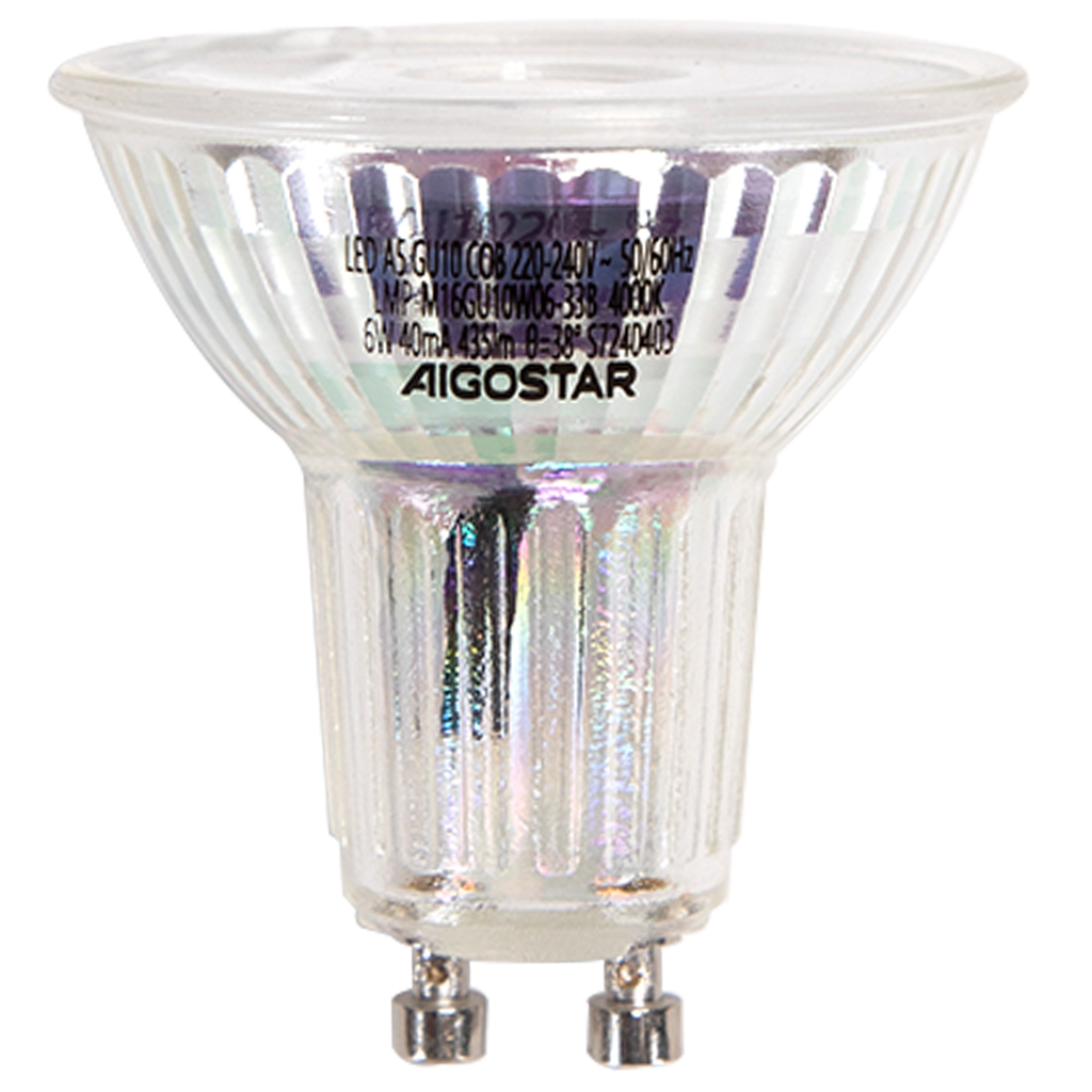 [B101071FV] Aigostar LED A5 GU10 COB 6W natuurlijk licht