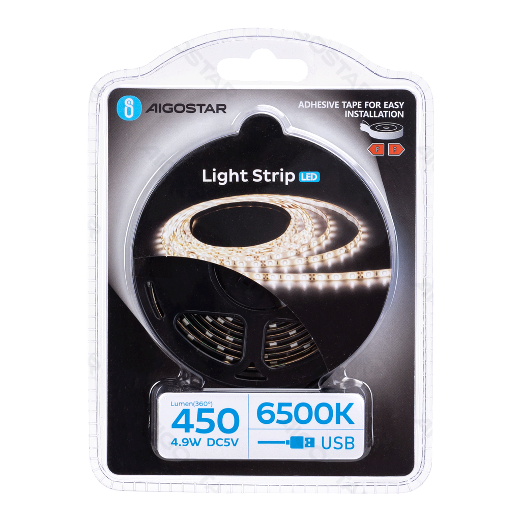 USB-lichtstrip 4,9W 2m 6500K 120LED