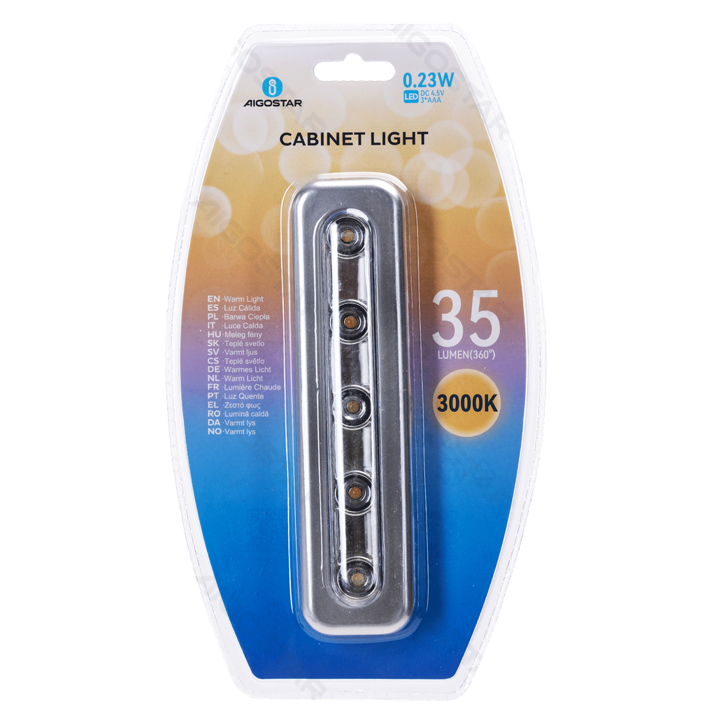 [B10308Q44] Kastverlichting 17,8cm 3000K 3*AAA