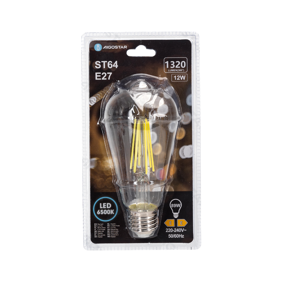 LED Gloeilamp (Helder) ST64 E27,12W