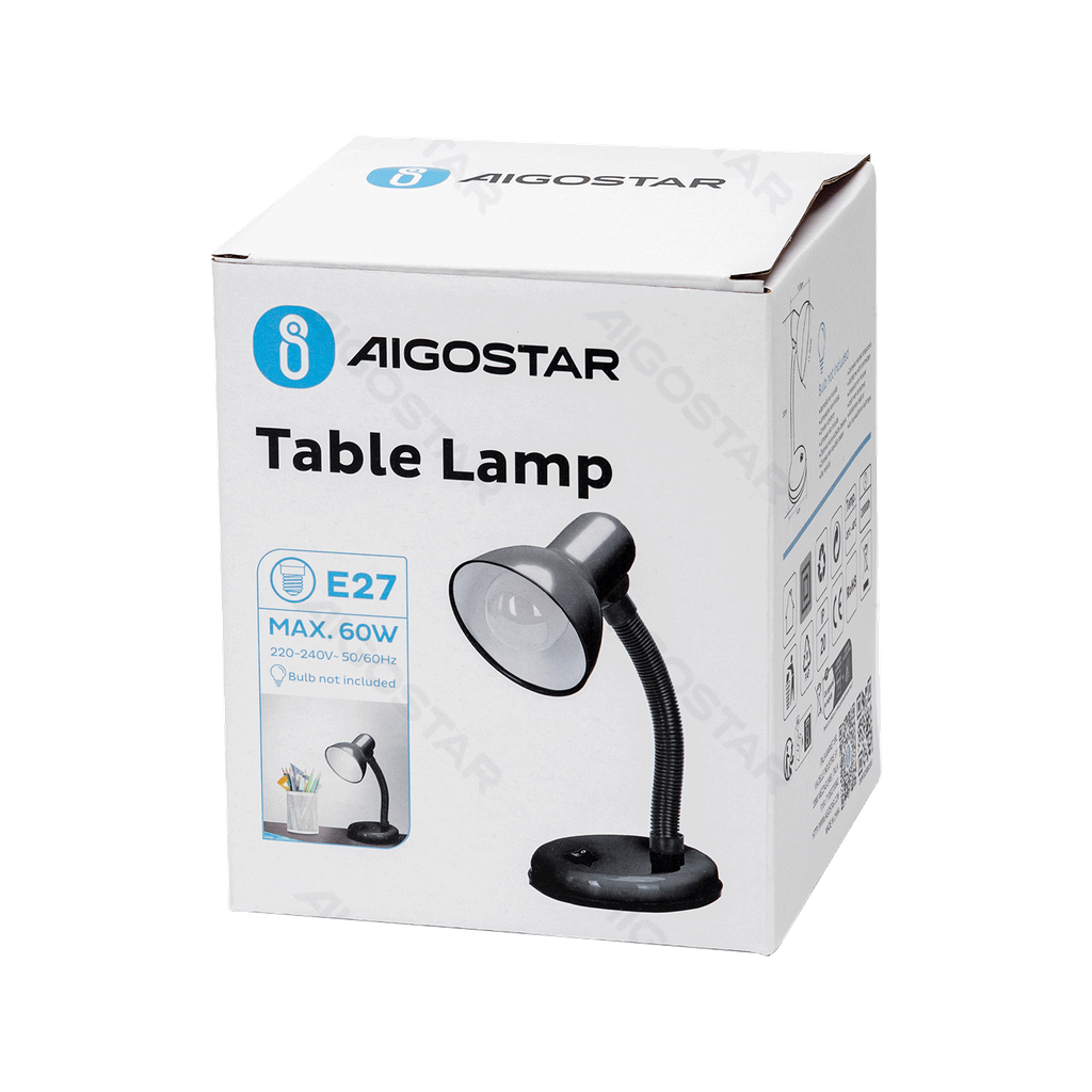 [B10311OV9] Lampe de table en métal E27 / ampoule non comprise