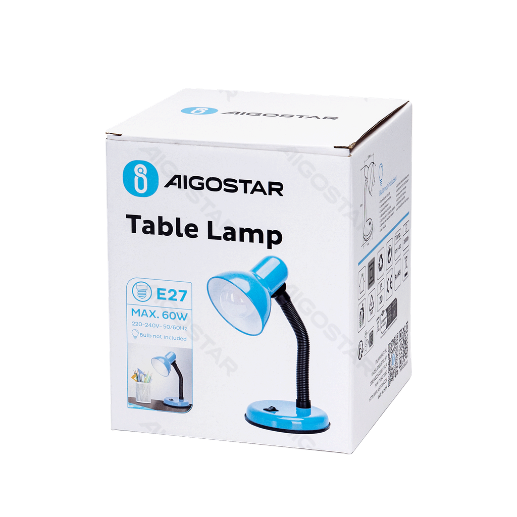 Metall-Tischlampe E27/ohne Leuchtmittel