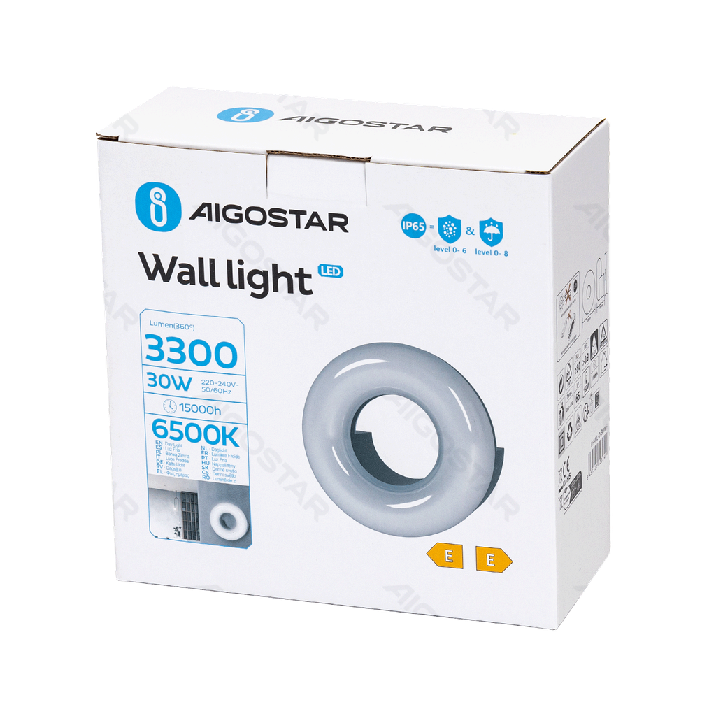 [B10304NU5] Feuchtigkeitsdichte Wandbeleuchtung 30W 6500K