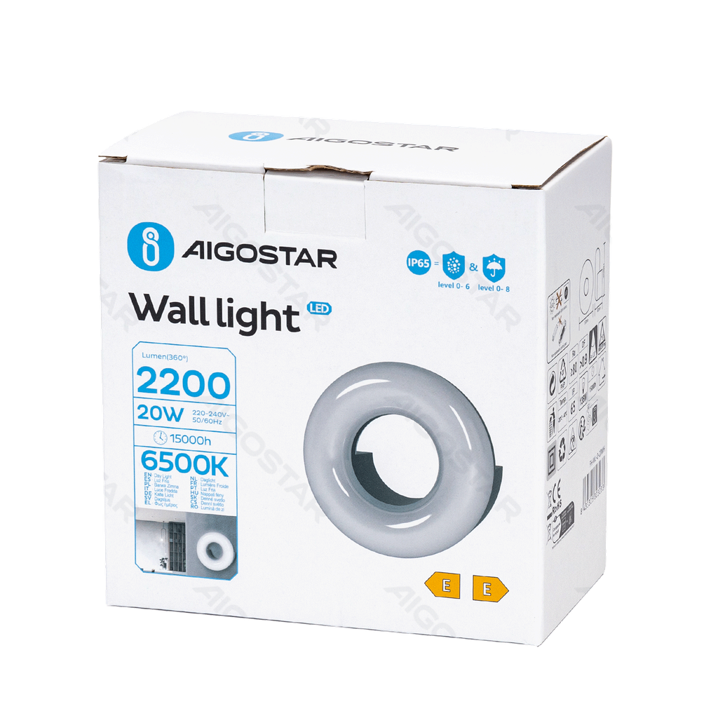 [B10304NU4] Feuchtigkeitsdichte Wandbeleuchtung 20W 6500K