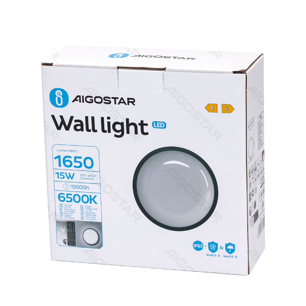 [B10304NV0] Feuchtigkeitsbeständige Wandbeleuchtung 15W 6500K