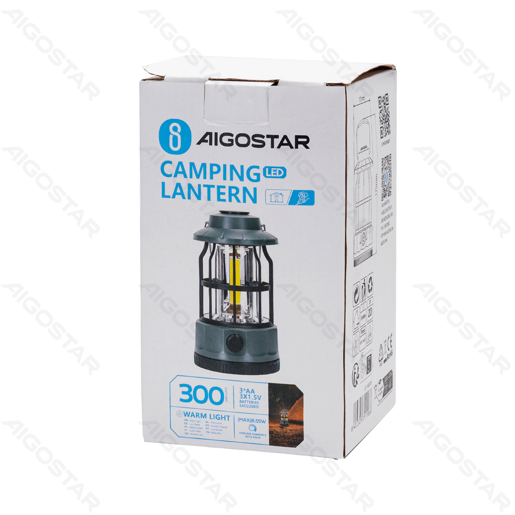 [B10501LV7] Lanterne de camping dimmable avec bouton piles 3AA
