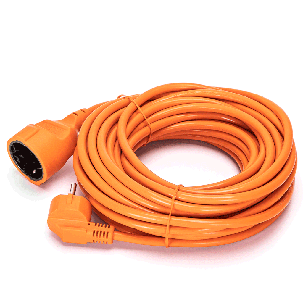 [B20103IN6] Deutsches Verlängerungskabel 3 x 1,5 mm² 15 m orange