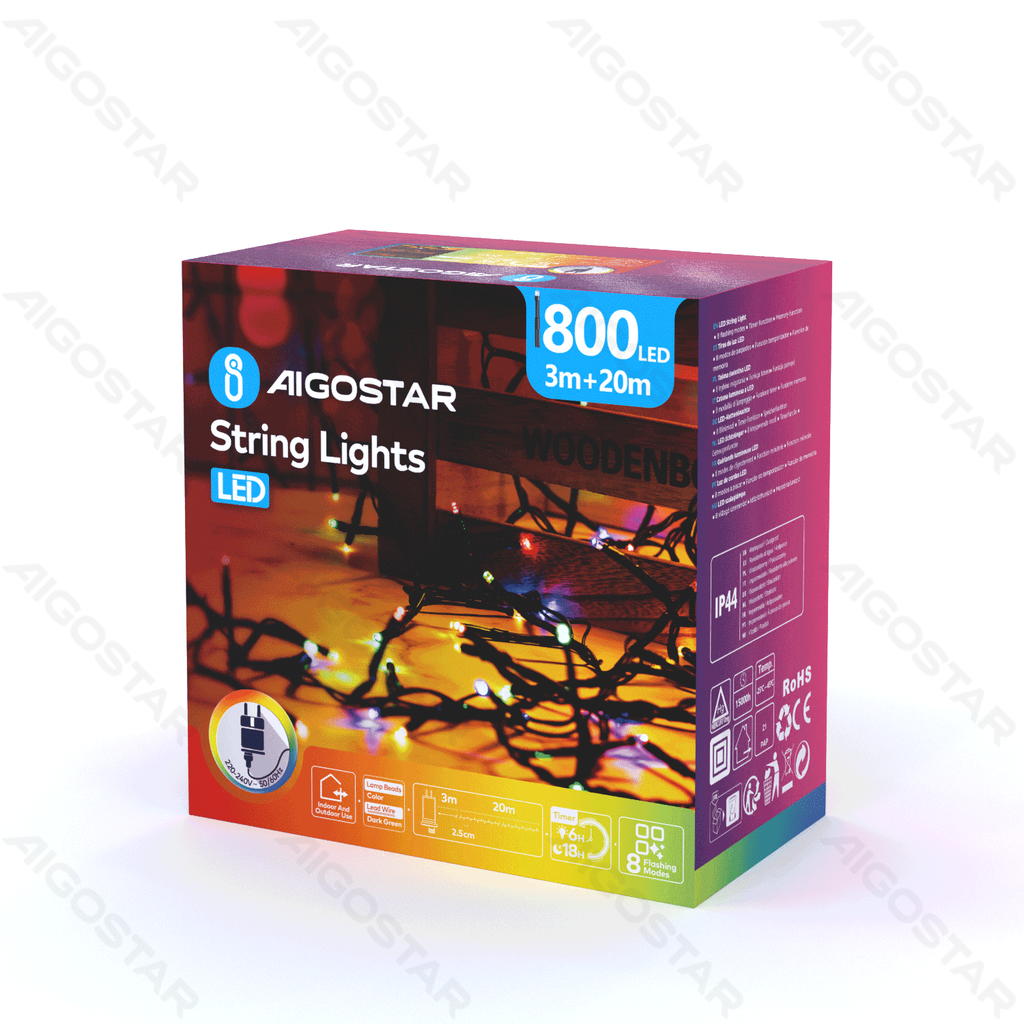 Platte lichtstrook RGBY 20m IP44 Binnen/Buiten Kleurvak