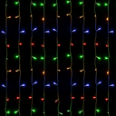 Vorhang aus flachen Lichtstreifen mit niedriger Spannung RGBY 3m*3m IP44 Innen-/Außen 10 Farbstreifen