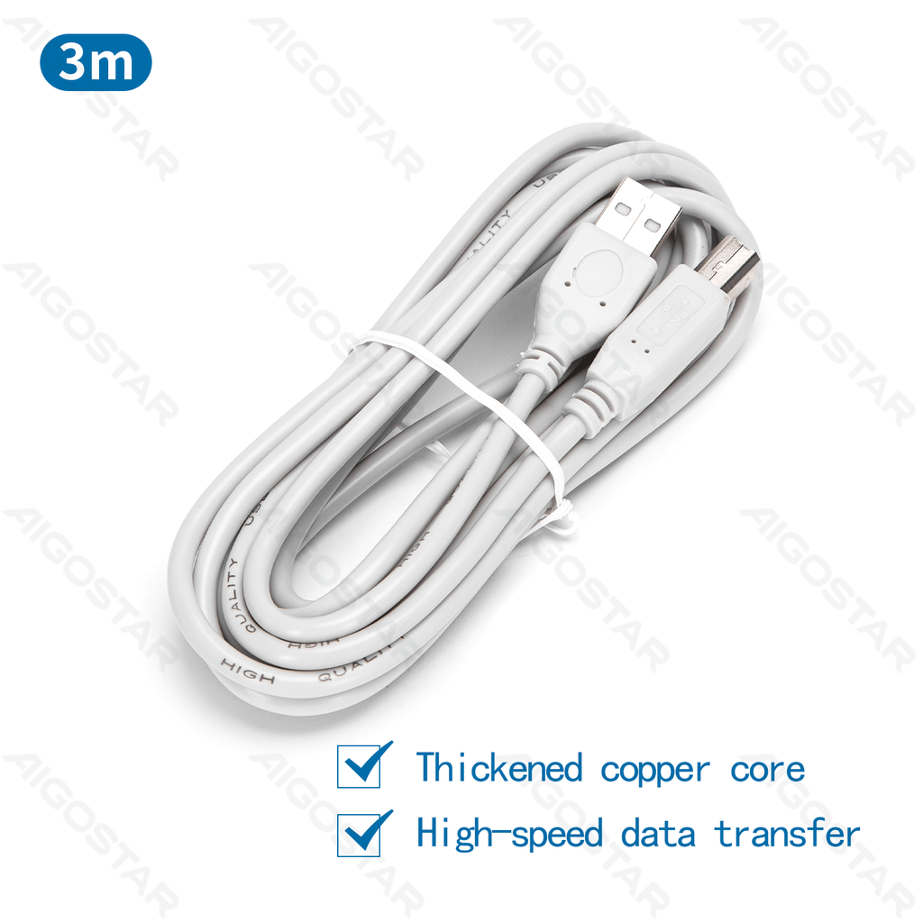 [B20104HO3] USB2.0 AM/BM printer-/datakabel / 3m grijs