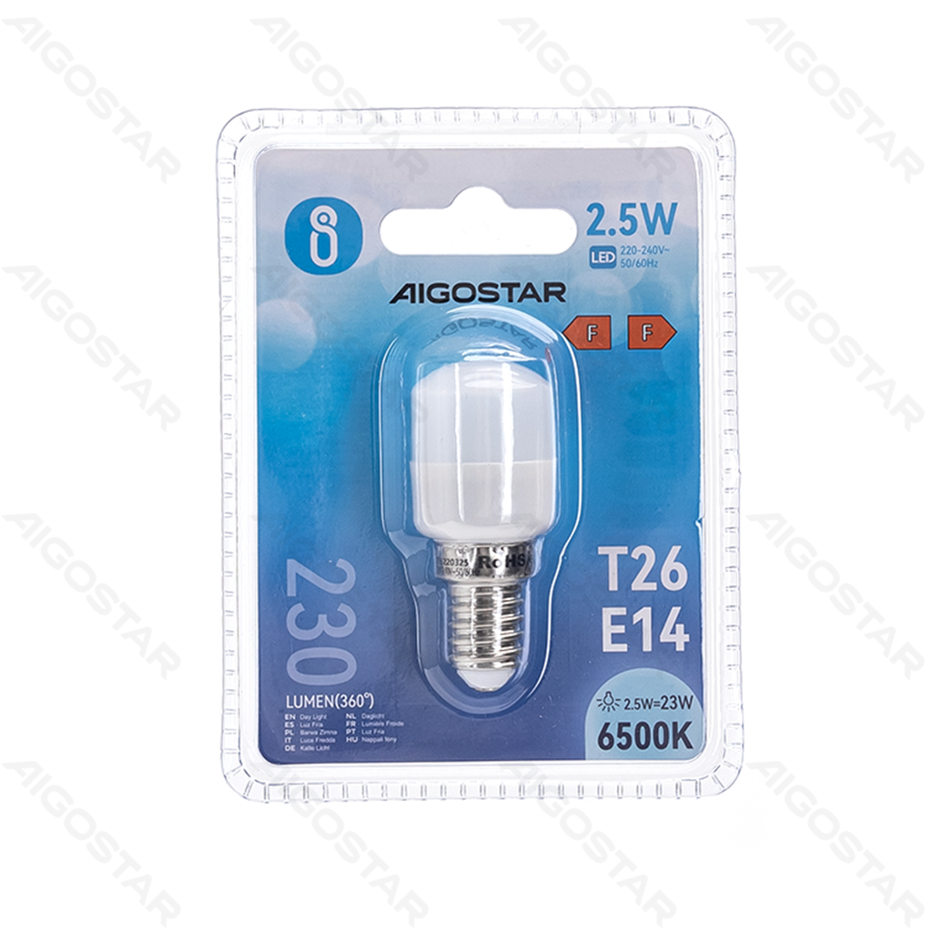 [B10101H2K] LED Koelkastlamp T26 E14 2,5W