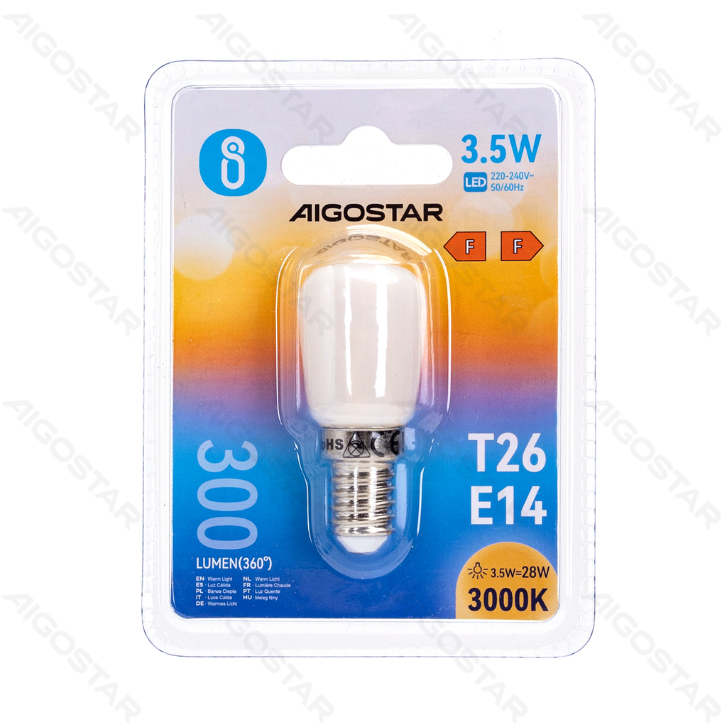 [B10101H2H] LED Refrigerator Light T26 E14 3.5W