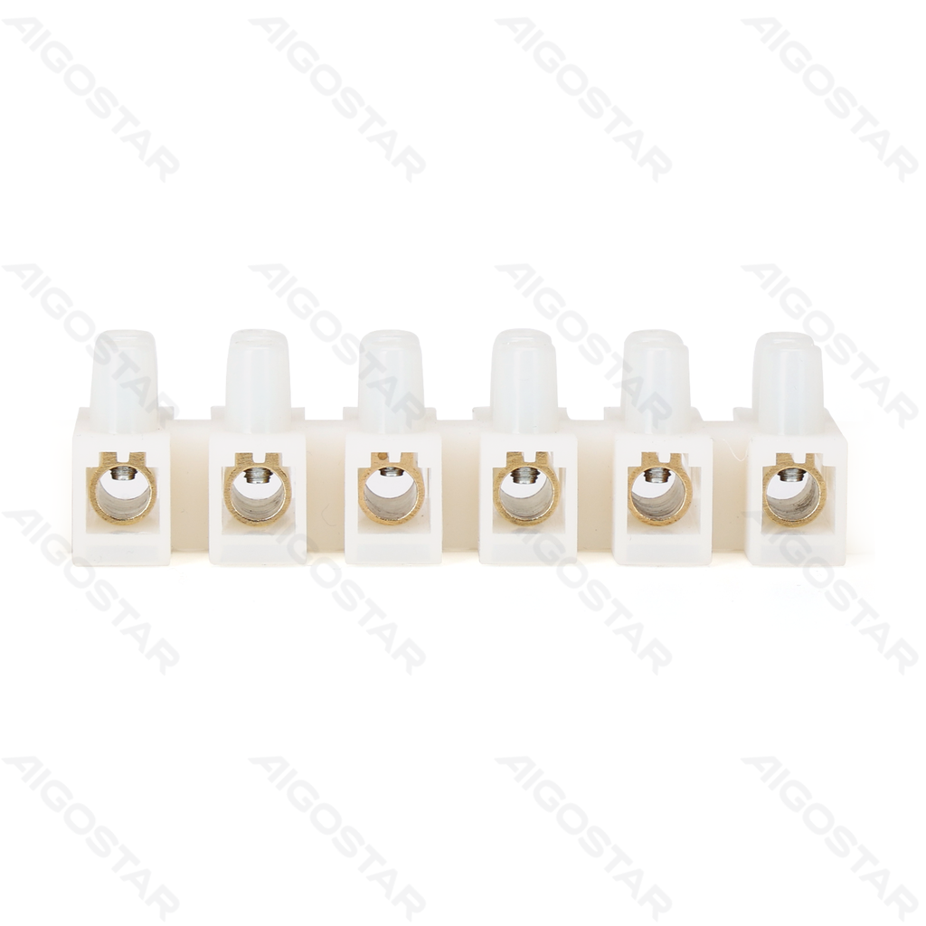 [B20104XVI] Aigostar PA18 Klemmenblok (6-pins H concave basis) Wit