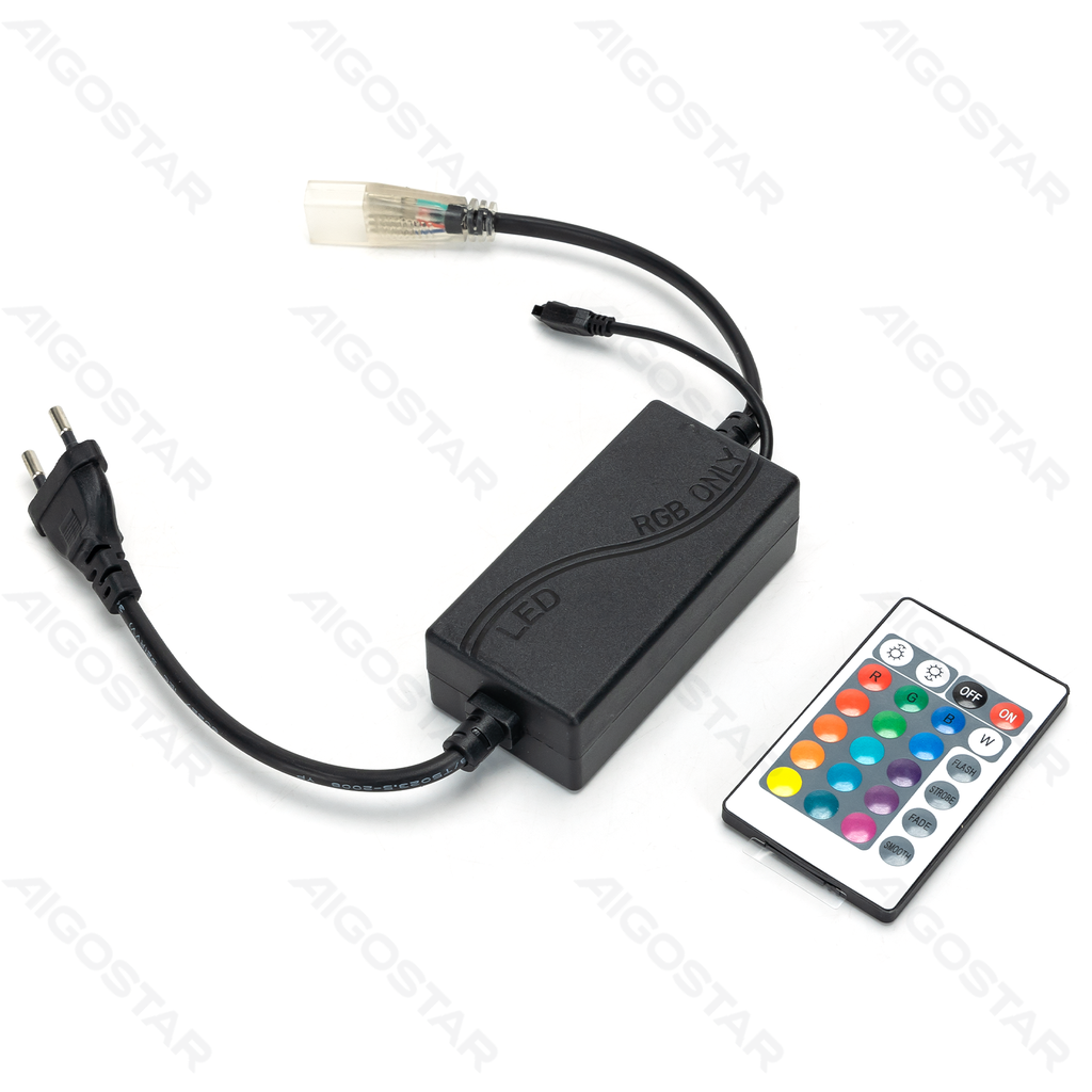 [B10302VDX] LED Strip 230VAC 5050-60-RGB met afstandsbediening