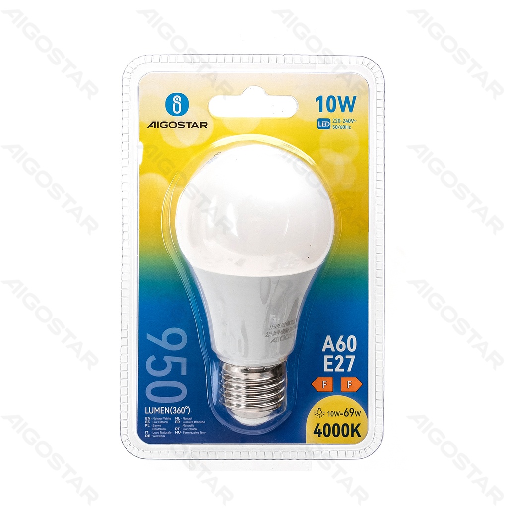 [B10105RND] Ampoules LED A60 E27,10W 4000K