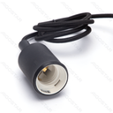 E27 Plastic Lamp Holder 2X0.75mm² 1M Black
