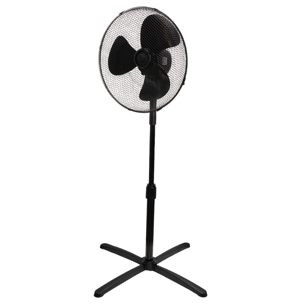 [330100NFR] Staande ventilator 16 inch 3 bladen 3 snelheden zwart