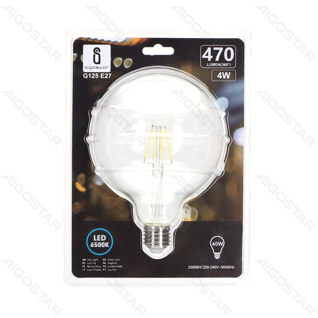LED Gloeilamp (Helder) G125 E27,4W