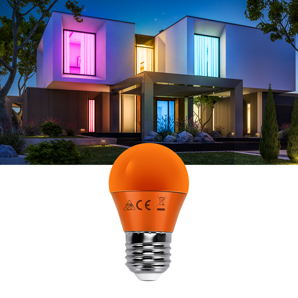 LED Colorful bulb Orange G45 E27,4W