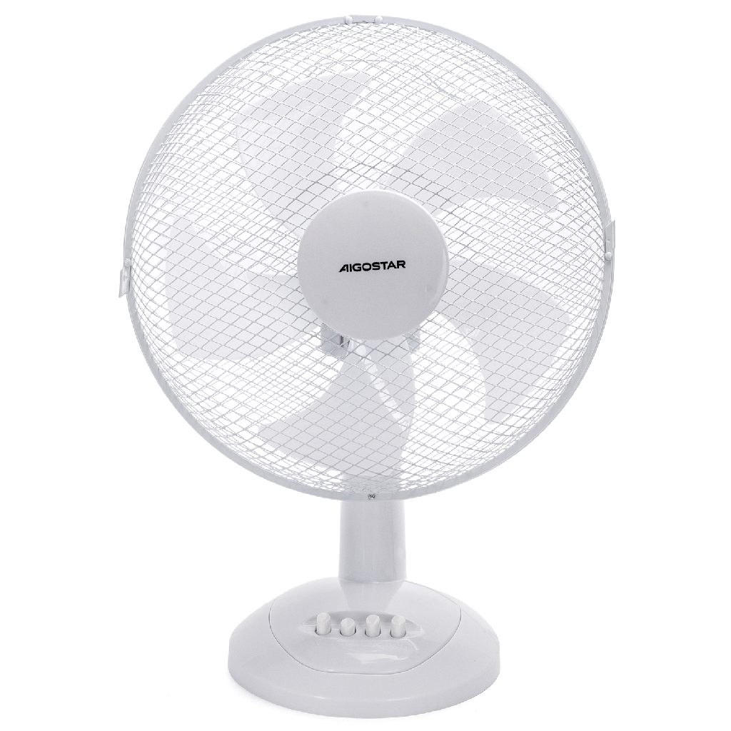 [330100JTN] Tafelventilator 12 inch 5 bladen 3 snelheden wit