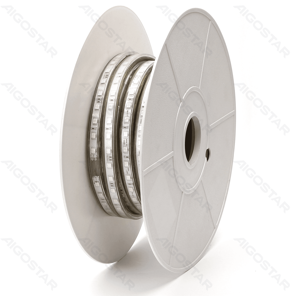 Bande LED 230 V CA 5050-60, double rangée, 50 m, 10 mm, RGB