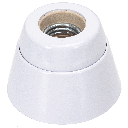 E27 Ceramic Light Socket, White