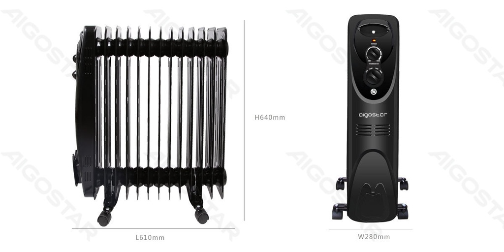 [330000JIF] Olie radiator 2500W 13 ribben
