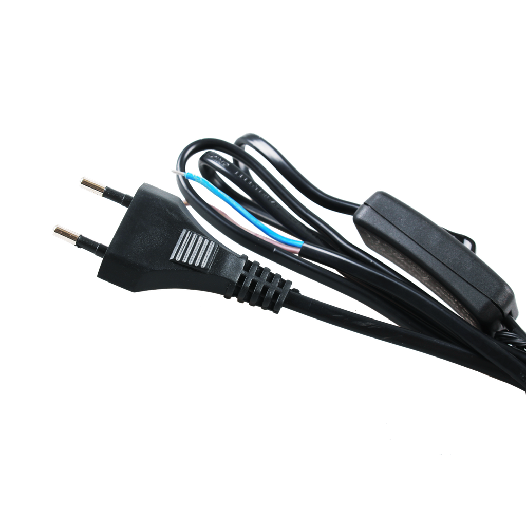 [B20104IXU] Netsnoer met snoerschakelaar 2X0.75mm² 1.5M Zwart