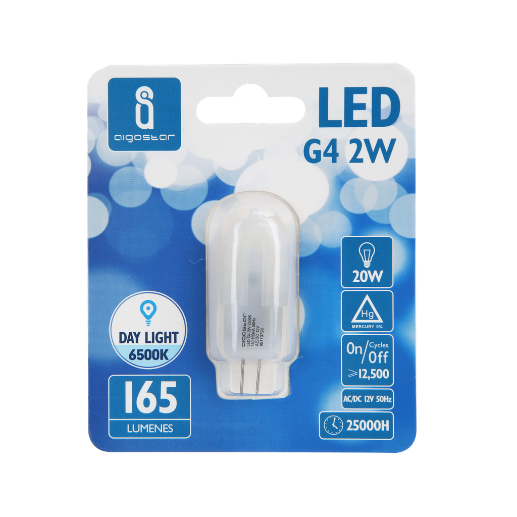 Aigostar LED G4,2W 6500K 165lm Melkachtig