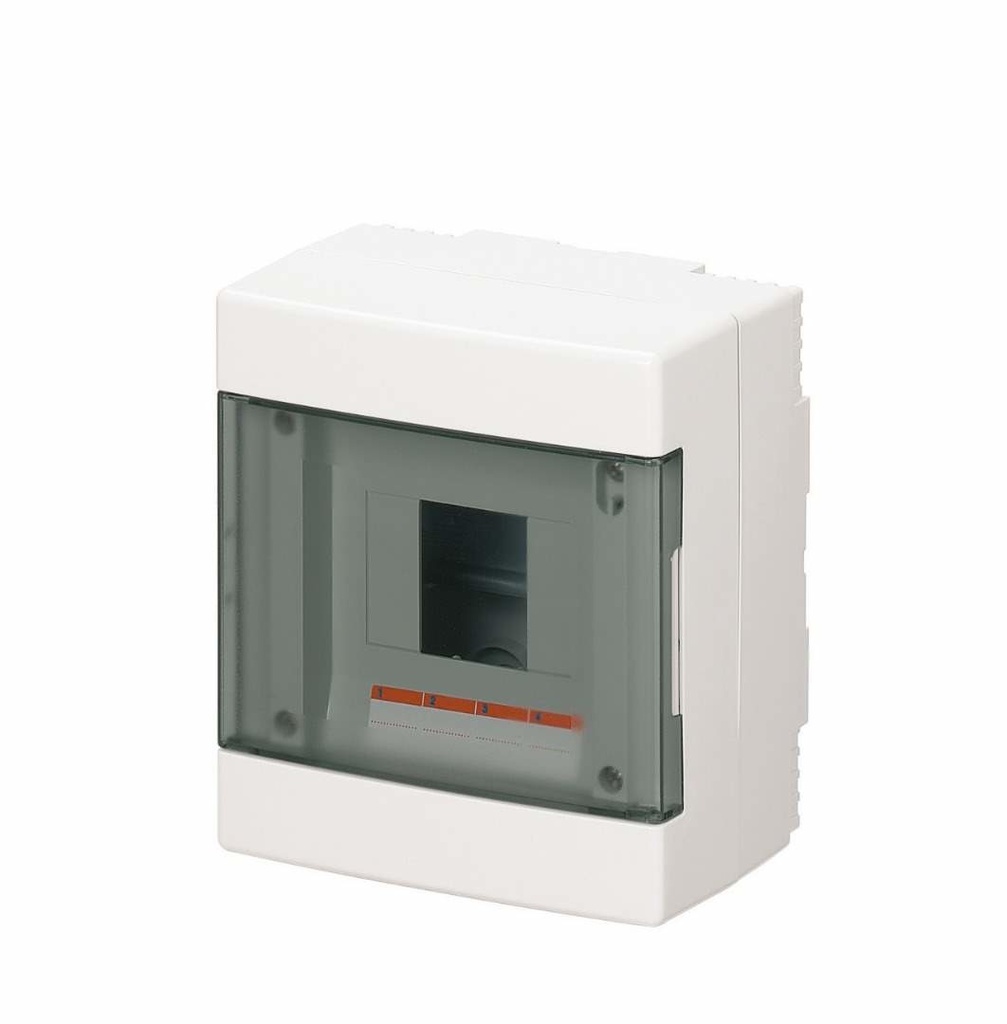 [EC60004] EC elettrocanali EC Aufputzgehäuse  4 Module IP40 weiß 1-reihig