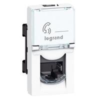 [LE76562] LEGRAND LCS2 RJ45-Steckdose CAT6 F/UTP 1 Modul Mosaic, Farbe: Weiß