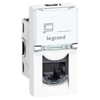 [LE76551] LEGRAND LCS2 contactdoos RJ45 CAT5e U/UTP 1 module Mosaic witte kleur