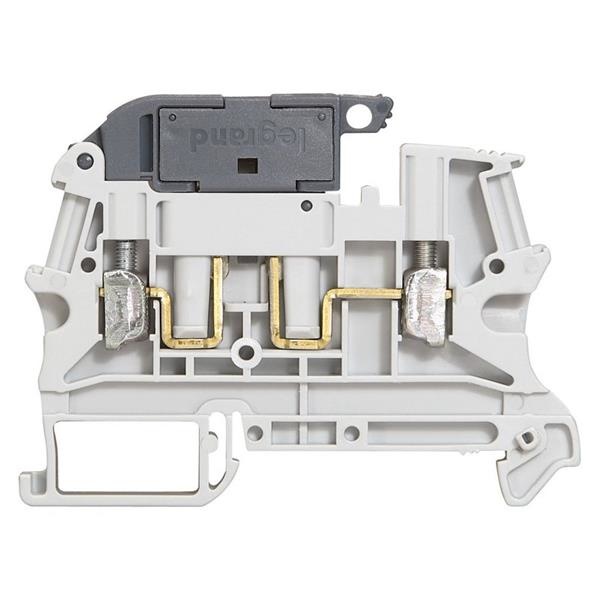 [le037181] LEGRAND Bornier à vis pour fusible 5x20 - 1 connexion 4 mm² gris