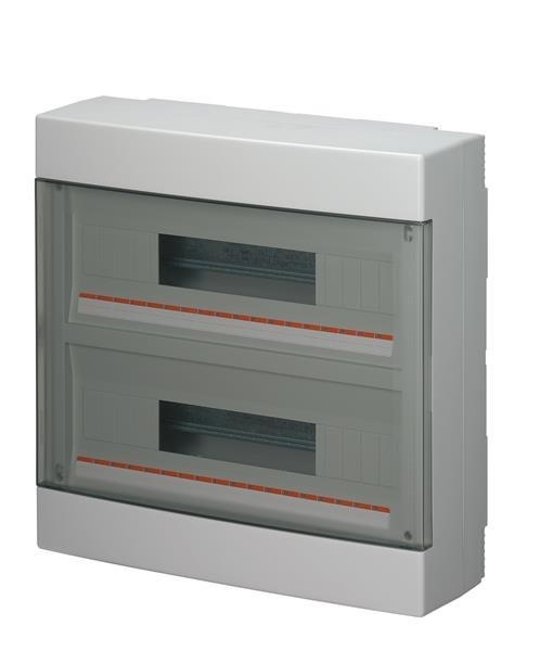 [EC60036] EC elettrocanali EC Aufputzschrank 36 Module  IP40 Weiß 2-reihig