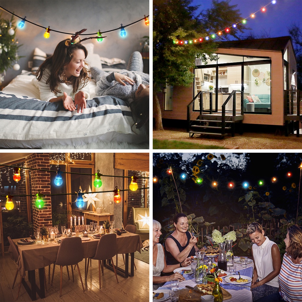 [A208936] Led buitenslinger in-outdoor gekleurde bolvorm klein (10stuks)  6W 8M