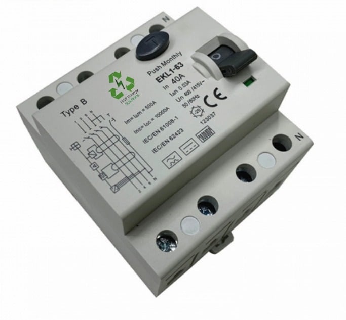[EWP226876] EWP Solutions Aardlekschakelaar type B 4P 100A 300mA 10kA AC/DC3